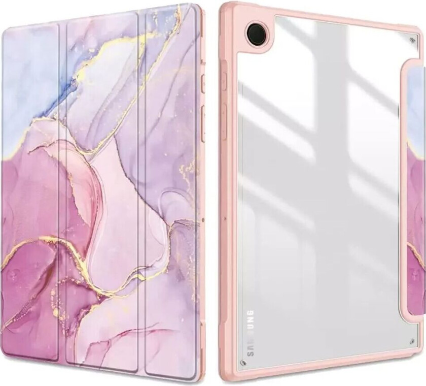 Tech-Protect Samsung Galaxy Tab A8 10.5" (2021) Tech-Protect Smartcase Hybrid Tri-fold Deksel - Rosa Marmor