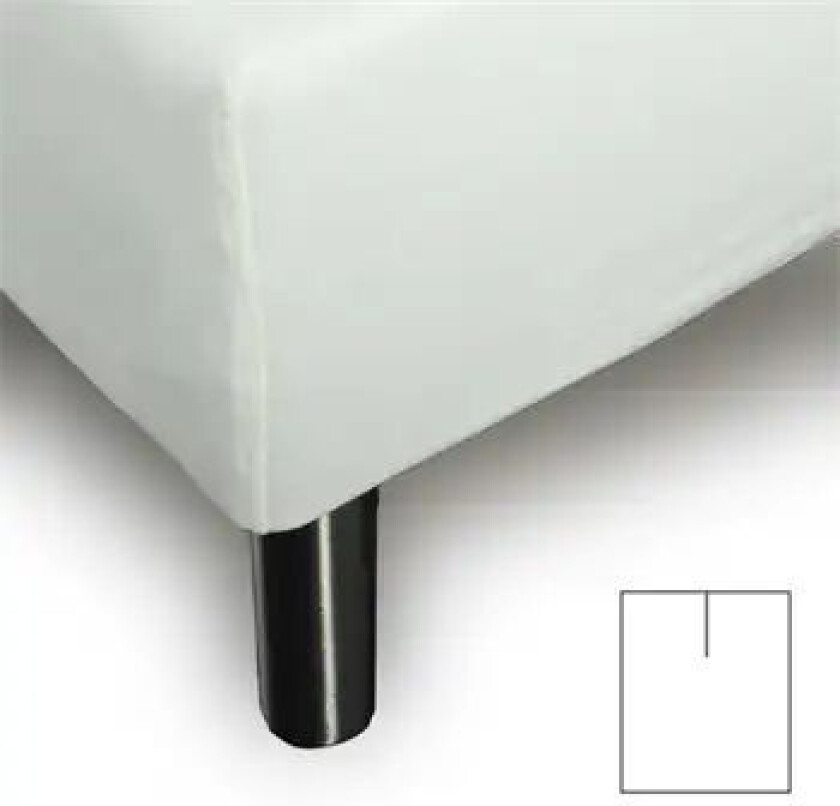 Splittlaken - 180x200x40 cm - Hvit stretchlaken - 100% Bomull -
