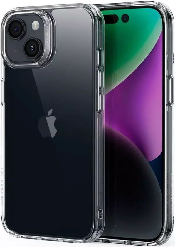 iPhone 15 Ice Shield Hybrid Air-Guard Deksel - Gjennomsiktig