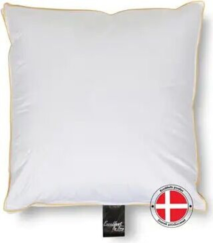 Hodepute med moskusdun - 60x63 cm - "Mellom" høyde dunpute med 3 kammer - Excellent By Borg