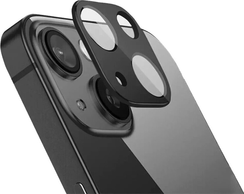 Holdit iPhone 14 / 14 Plus Holdit Beskyttelsesglass for Kameralinser - Case-Friendly - Svart