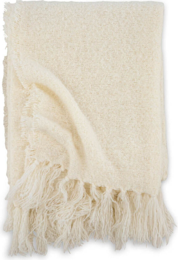 Stanly pledd 170x130cm offwhite.