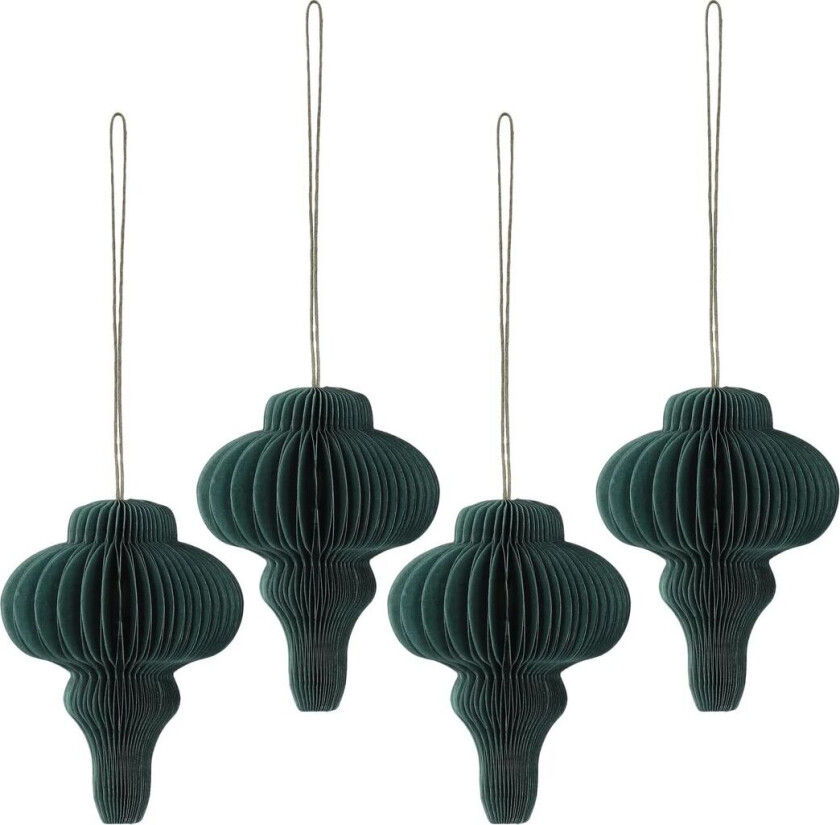 Spira juletrekuler 4-pakning Forest Green