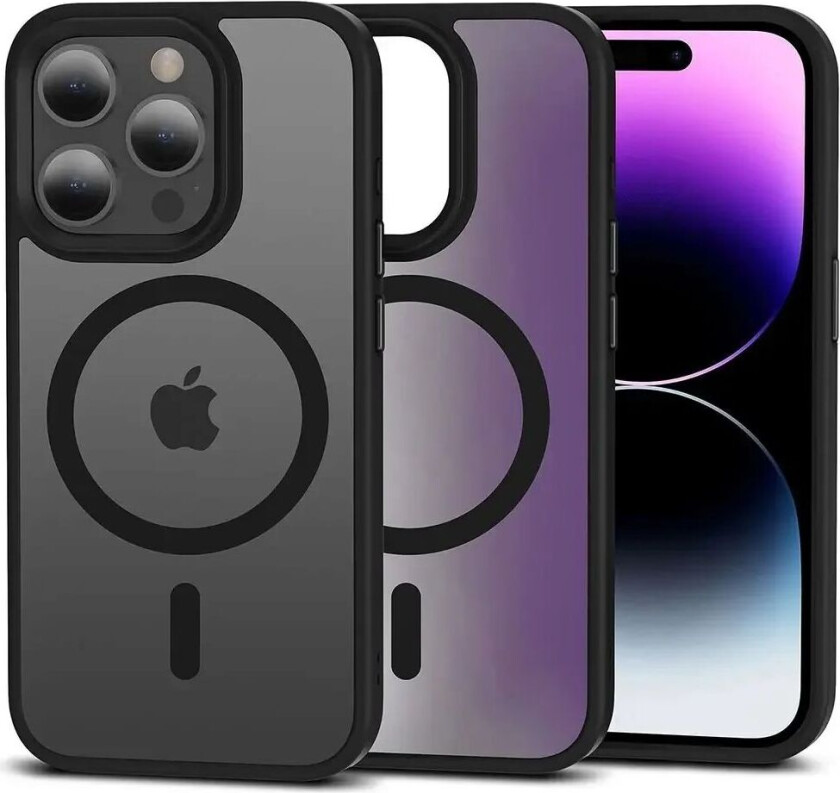Tech-Protect iPhone 15 Pro Tech-Protect Magmat Deksel - MagSafe Kompatibel - Matt Svart