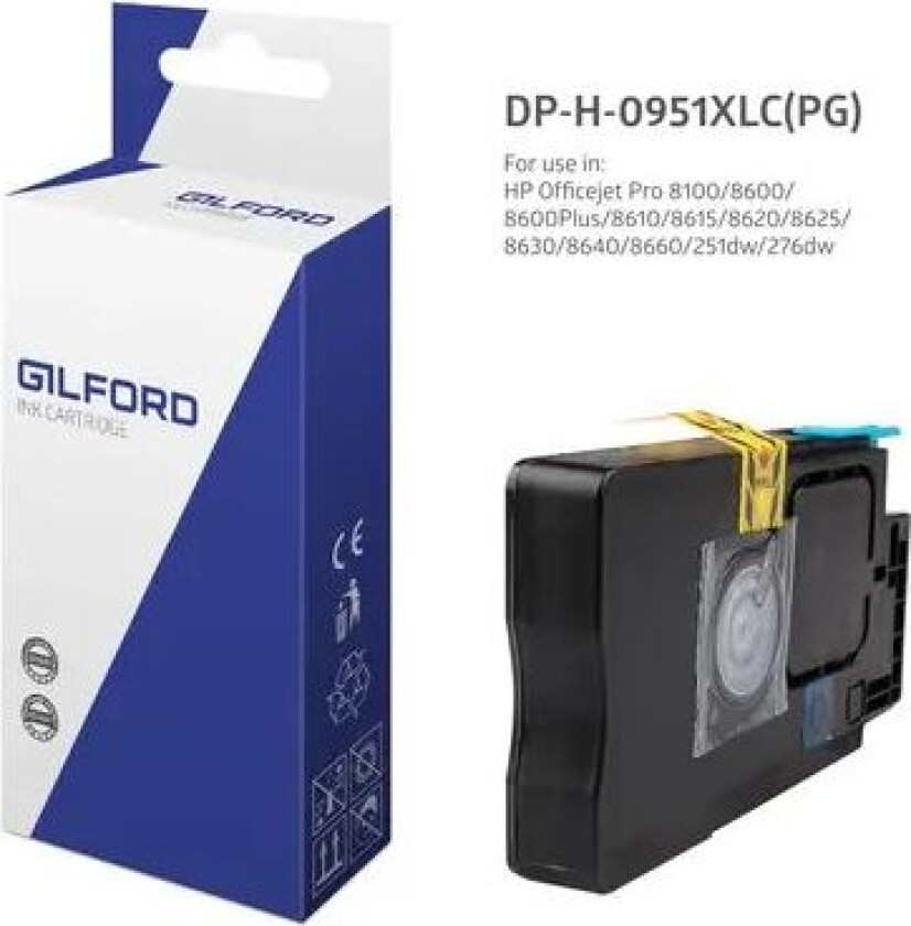 Blekk Cyan Dh-951xlc - Pro 8100