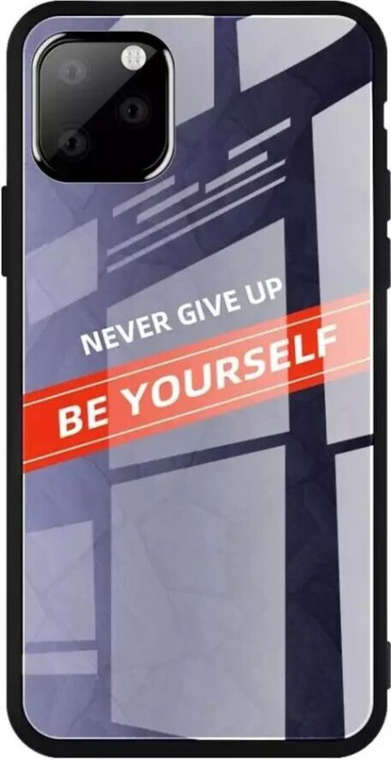 iPhone 11 Pro Deksel m. Glassbakside - Be Yourself - Lilla