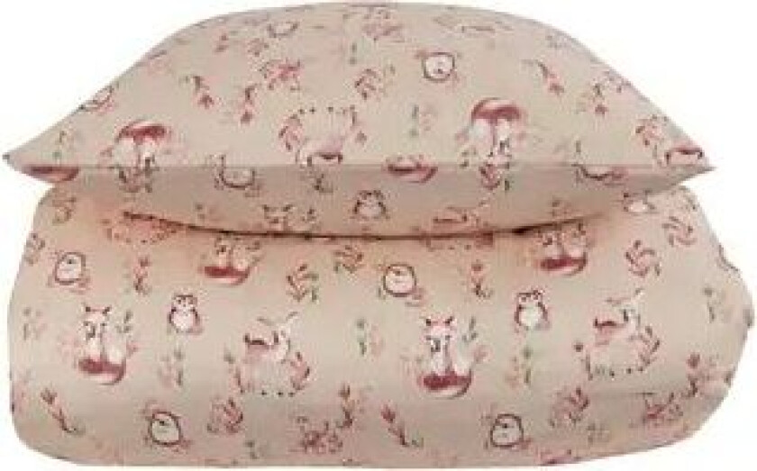 Sateng sengesett - 140x200 cm - 100% Bomullssateng - Animals wood