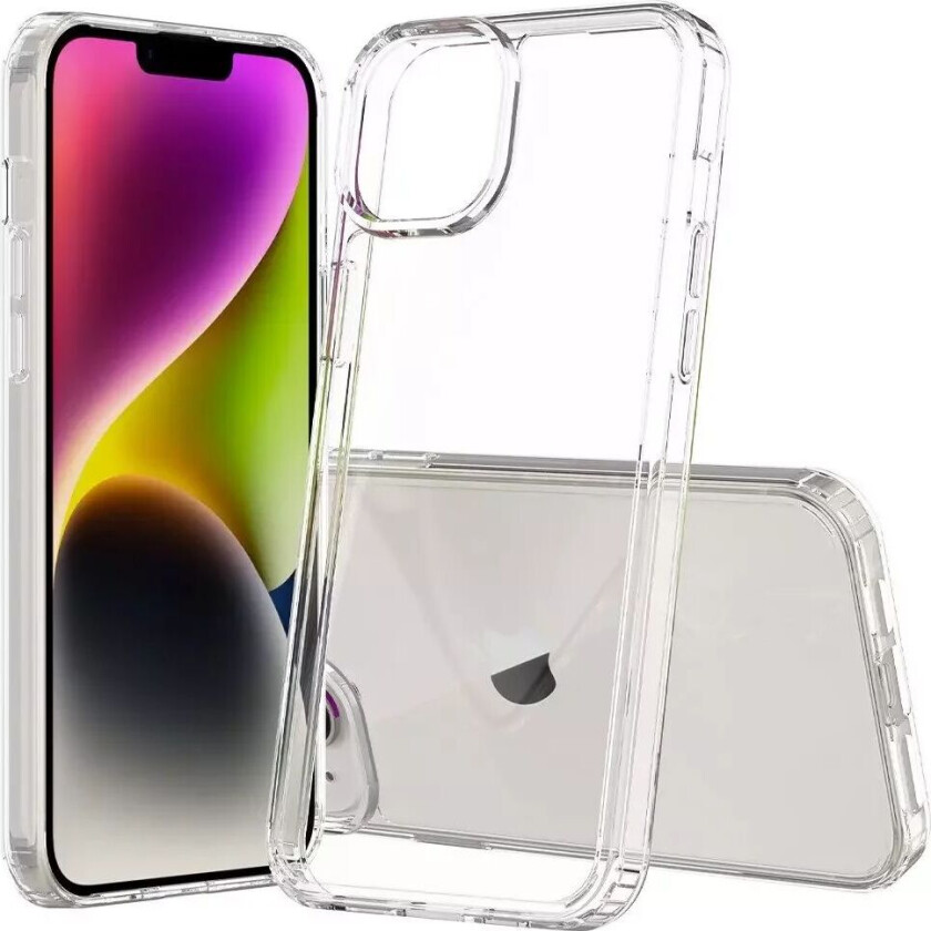 iPhone 15 Plus Hybrid Plast Deksel - Gjennomsiktig