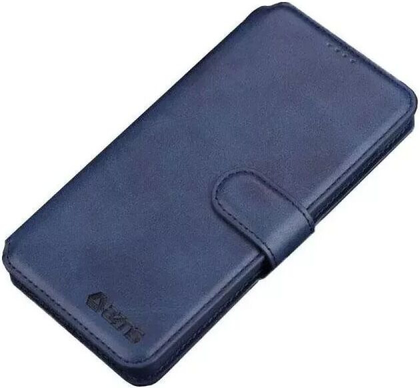 Samsung Galaxy S10 Skinn Flip Deksel m. Lommebok - Blå