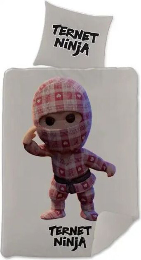 Ternet Ninja 2 Sengetøy - 140x200cm - Ternet Ninja 2 sengesett - 2 i 1 design - 100% bomull