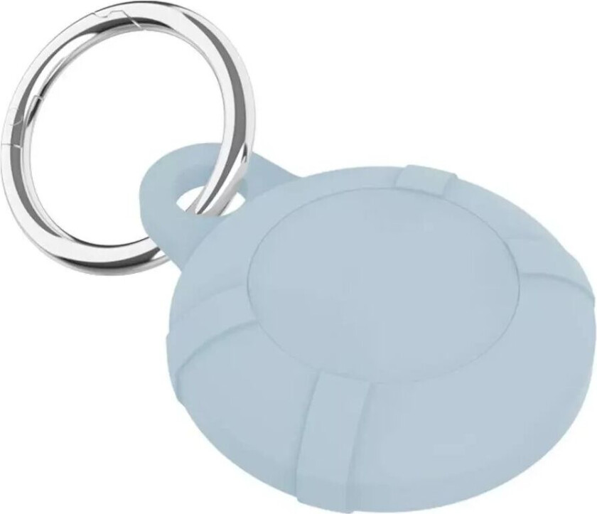AirTag Silikonetui med Nøkkelring - Grå Blå