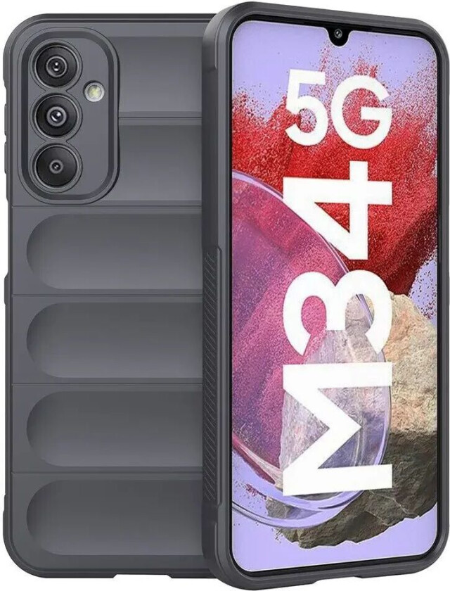 Samsung Galaxy M34 (5G) / F34 (5G) Fleksibelt Plastdeksel - Mørk Grå