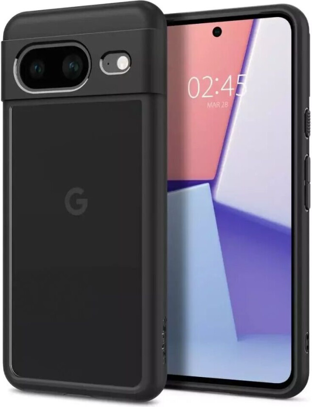 Google Pixel 8 Ultra Hybrid Deksel - Gjennomsiktig / Svart