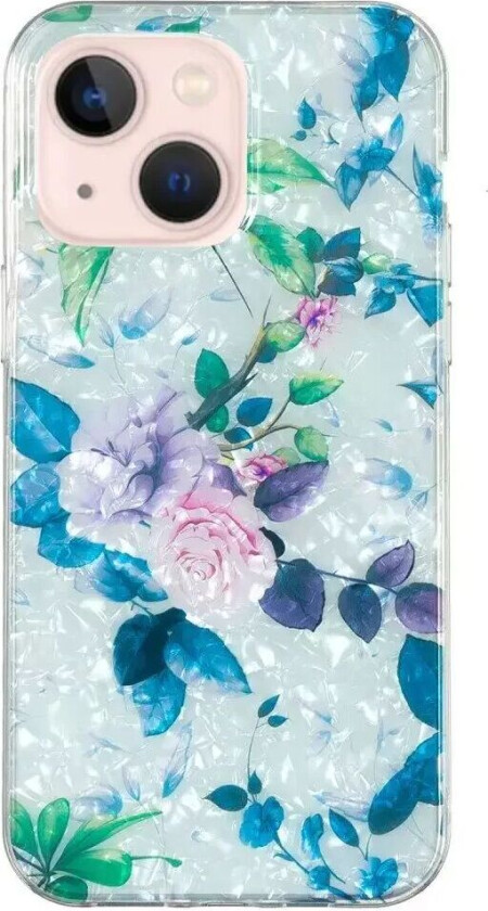 iPhone 15 Fleksibelt Plastdeksel - Roser og Blader