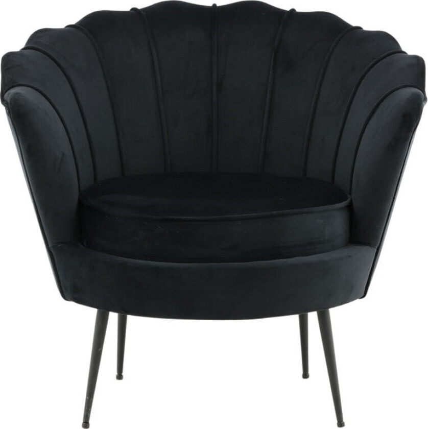 Calais lenestol velour svart.
