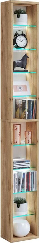 RasitoXL hylle vegghengt 10 hyller eik dekor.