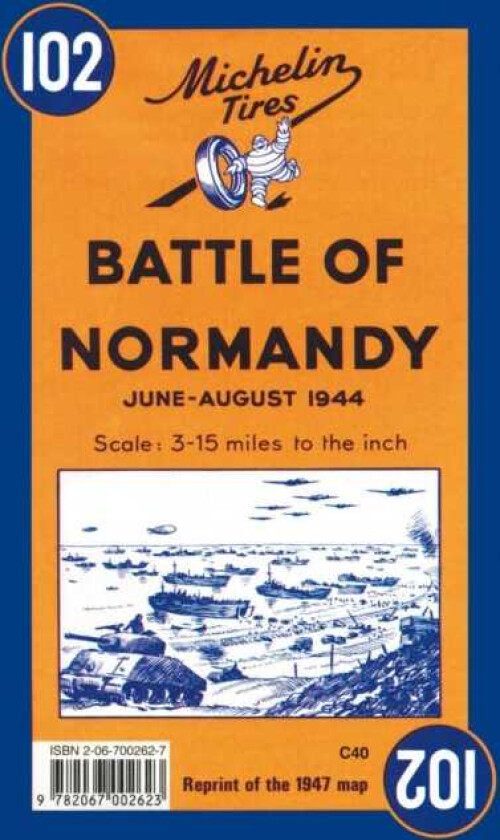 Battle of Normandy Michelin Historical Map 102 Map
