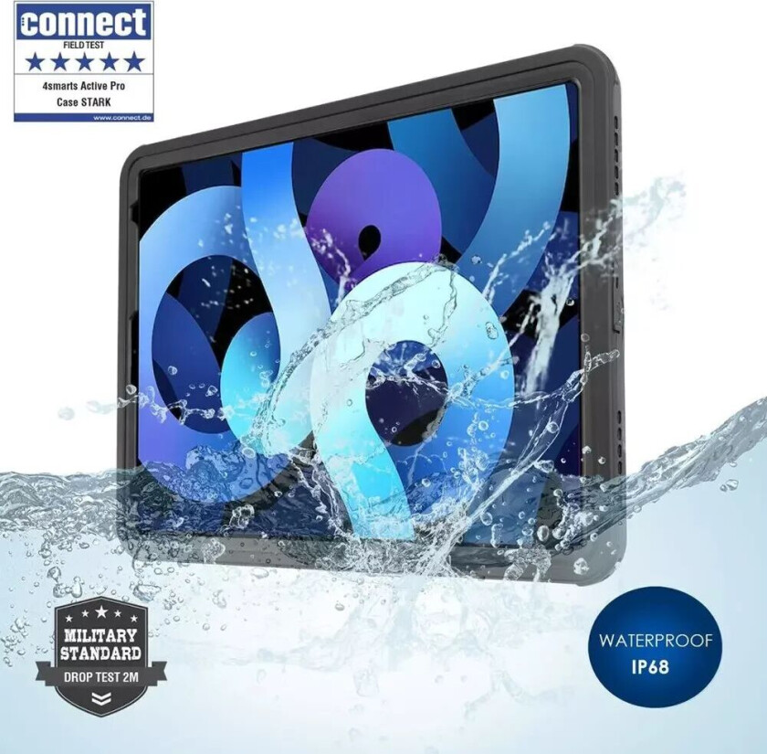 Bilde av 4smarts iPad 10.9" (2022) 4smarts Active Pro Rugged Case Stark - Vanntett Deksel - Svart