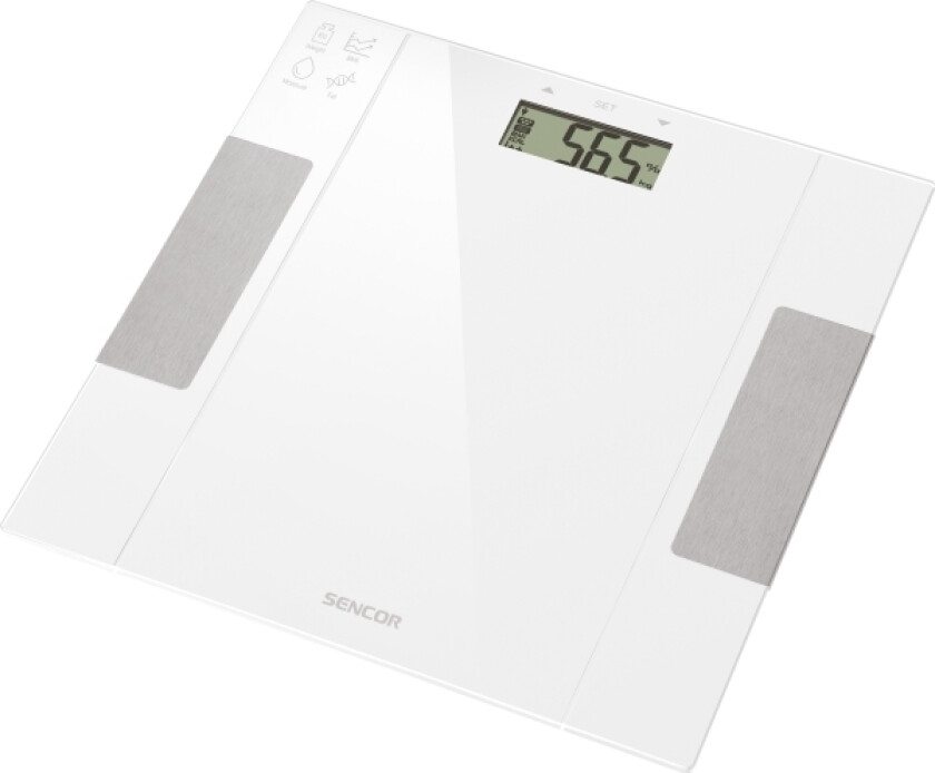 Sencor Sbs 5051Wh, Elektronisk Personvekt, 150 Kg, 100 G, Hvit, Kg/Lb, Rektangel