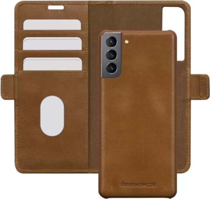 Samsung Galaxy S21+ (Plus) dbramante1928 Lynge Ekte Skinn Magnet Deksel - Tan