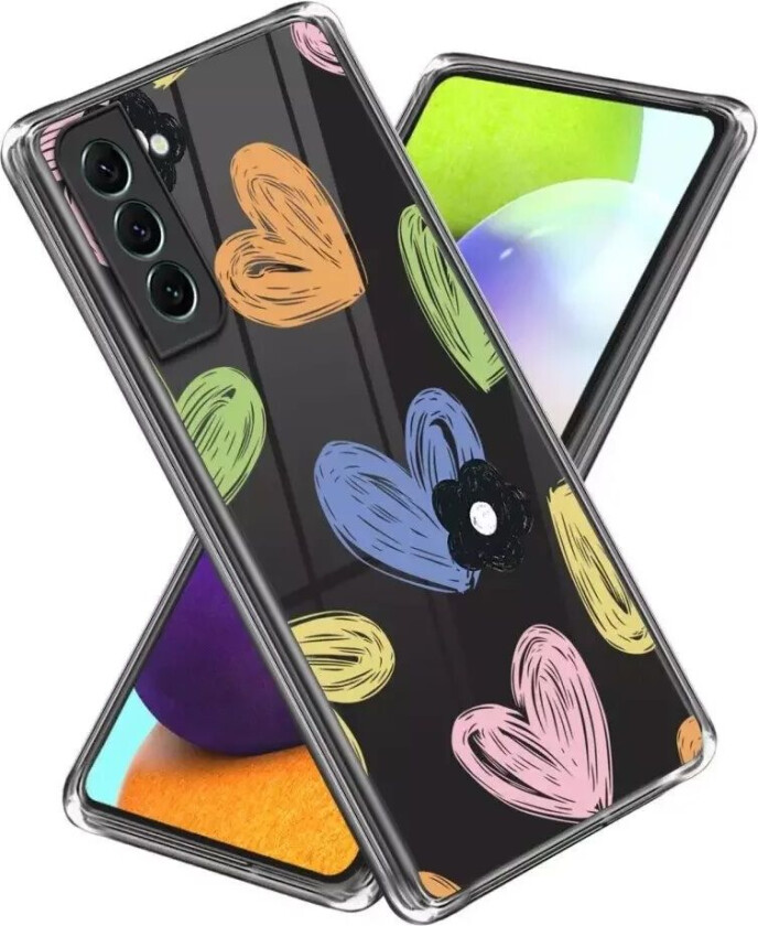 Samsung Galaxy S23 Plast Gjennomsiktig Deksel m. Motiv - Fargerik Kjærlighet