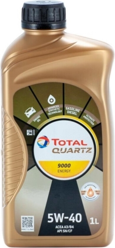 Motorolje "Total Quartz 9000 Energy 5W40"