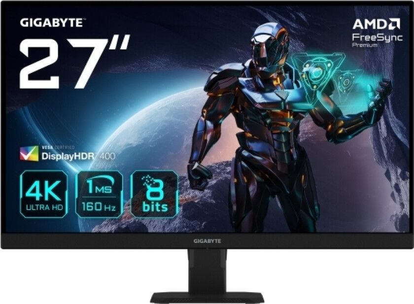 Gigabyte Gs27u Eu, 68,6 Cm (27"), 3840 X 2160 Piksler, 4K Ultra Hd, Lcd, 1 Ms, Sortering