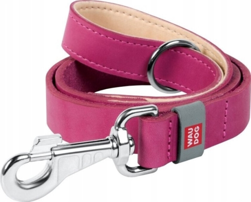 Collar Smycz Dla Psa Z Naturalnej Skóry Waudog Szer. 20 Mm, D. 122 Cm Róowa
