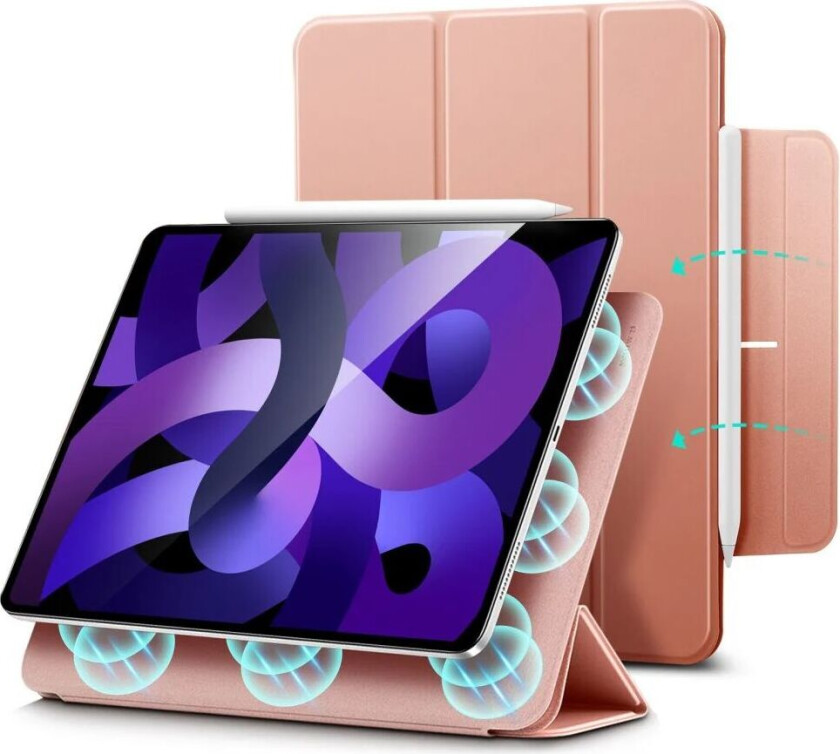 iPad Pro 11" (2018) / Air 11" (2020 / 2022 / 2024) Rebound Magnetic Flip Deksel - Rosa