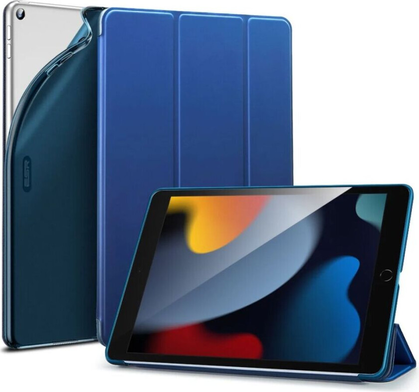 iPad 10.2 (2021 / 2020 / 2019) ESR Rebound Slim Deksel - Mørk Blå