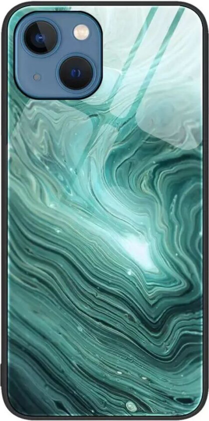 iPhone 14 Plus Deksel m. Glassbakside - Marmor Stein