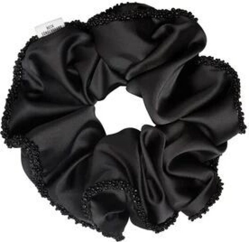 Luster Bead Scrunchie - Black One Size