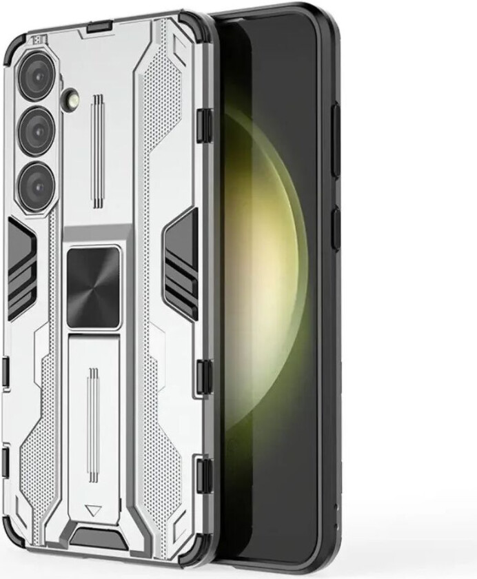 Samsung Galaxy S24+ (Plus) Håndverker Deksel med Kickstand - Sølv