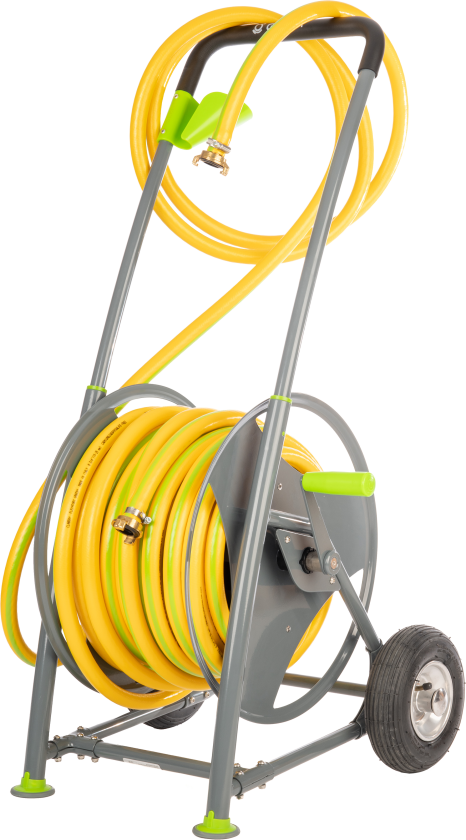 Bilde av Slangevogn EG850604, 26+4m 3/4" slange m/klokobl.