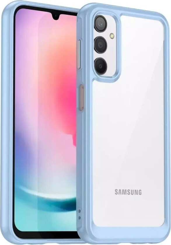 Samsung Galaxy A24 Deksel Acrylic Combo - Gjennomsiktig / Blå