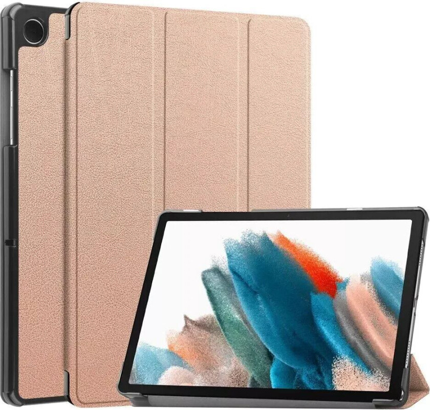 Samsung Galaxy Tab A9 Tri-Fold Skinn Deksel m. Stativfunksjon - Rose Gold
