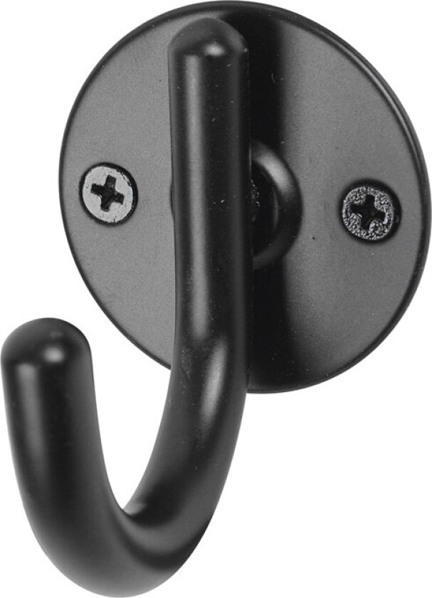 Frakkekrok enkel A5 - svart