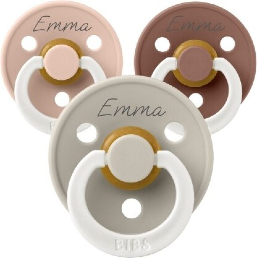 Bibs Colour Night, Str. 2 (6+ Md.), Rund - Lateks, Smokker Med Navn