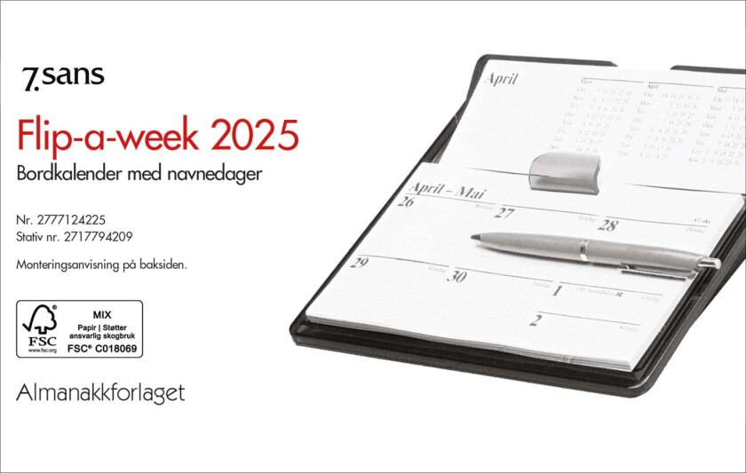 Kalender 2025 7.Sans Flip-A-Week