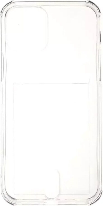 iPhone 12 Pro Max Grip Fleksibelt Plastikk Deksel m. Kortholder - Gjennomsiktig