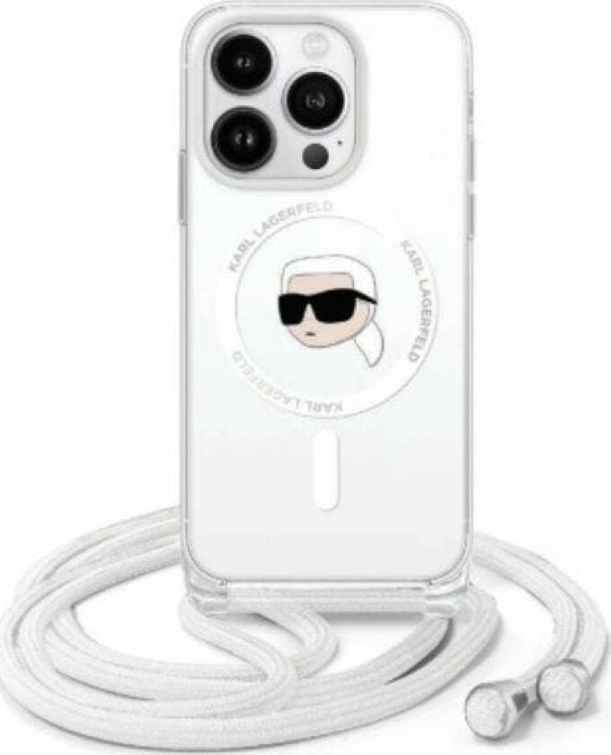 Deklas Karl Lagerfeld Klhmp16shckhnt Iphone 16 6.1" Hardcase Transparent Crossbody Iml Karl Head Magsafe