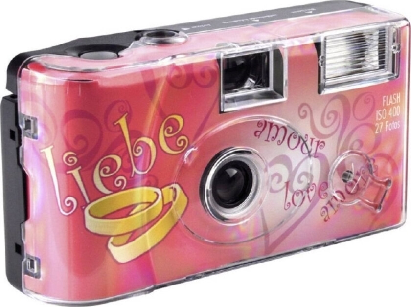 Topshot Topshot Love Hearts Black Engangskamera 1 Stk Med Indbygget Blitz