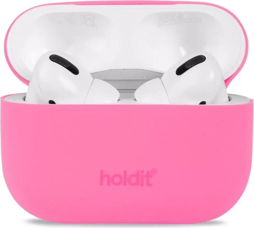 Holdit Nygård Silikondeksel Til AirPods Pro - Bright Pink