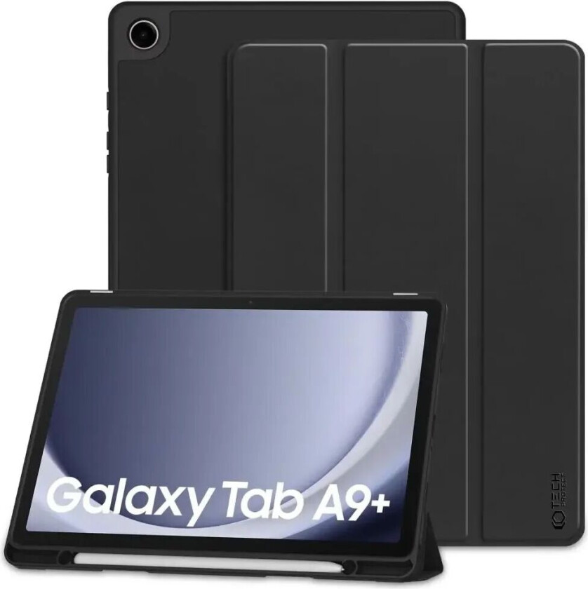Tech-Protect Samsung Galaxy Tab A9+ (Plus) Tech-Protect SC Tri-fold Deksel - Svart