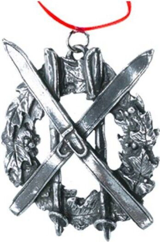 Juletrepynt Krans Med Ski I Ekte Tinn Fra Tinn Per