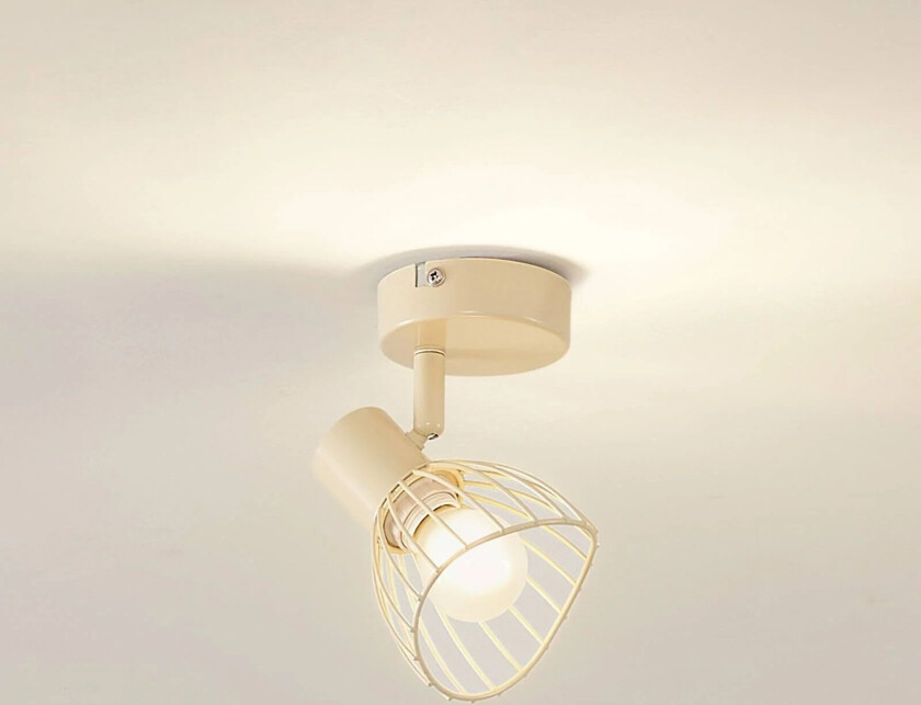 taklampe Piena, beige, 1 lyskilde, jern