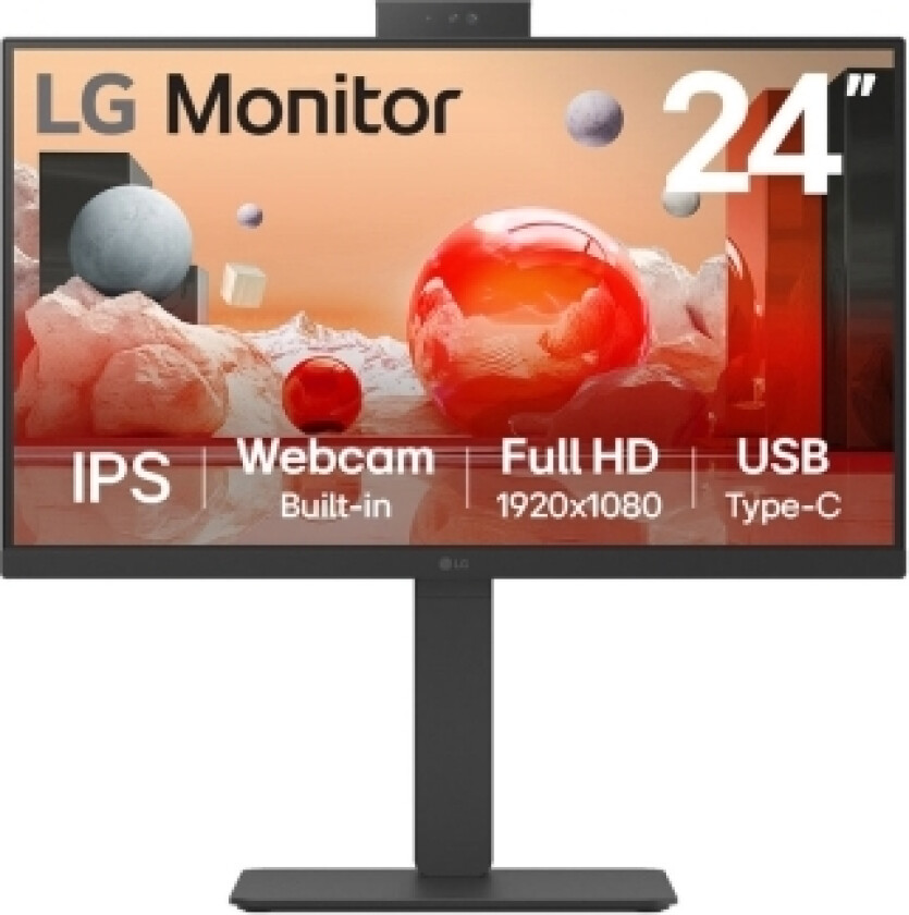 Lg Desktop Monitor, 24", Fhd, Ips, Webcam, Speaker, Has, Usb-C 90W Pd, Rj-45