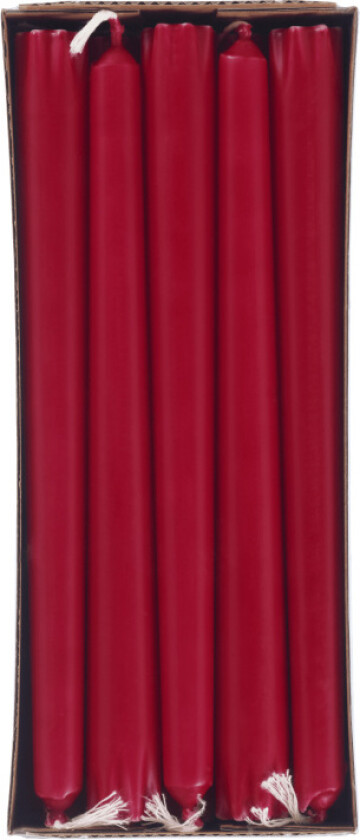 Antikklys Rød 21cm 10stk