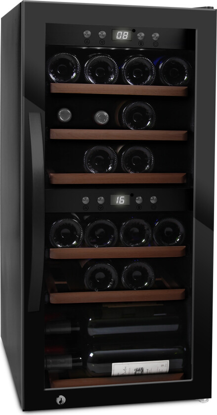 Frittstående vinskap - WineExpert 24 Fullglass Black