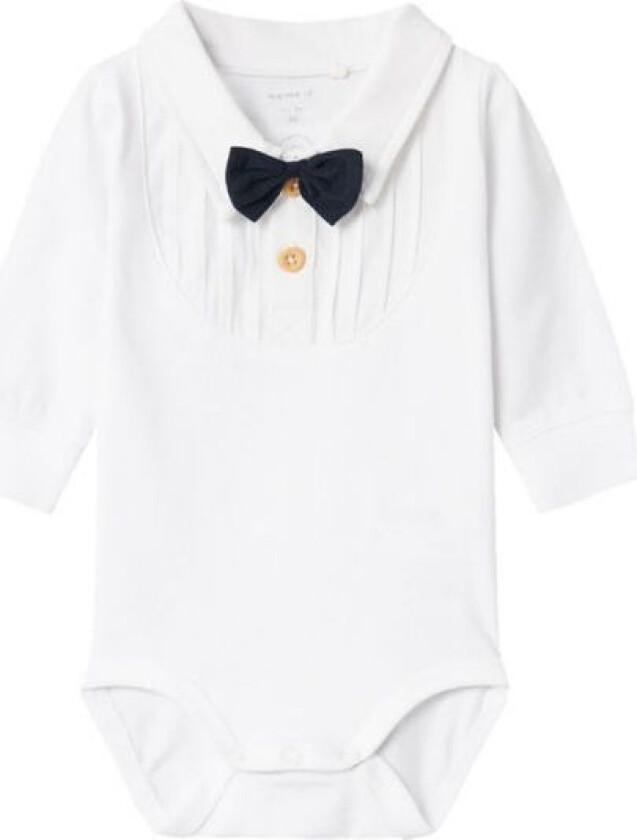 Bilde av Name It - Body med sløyfe Polo Rasmus Bright White